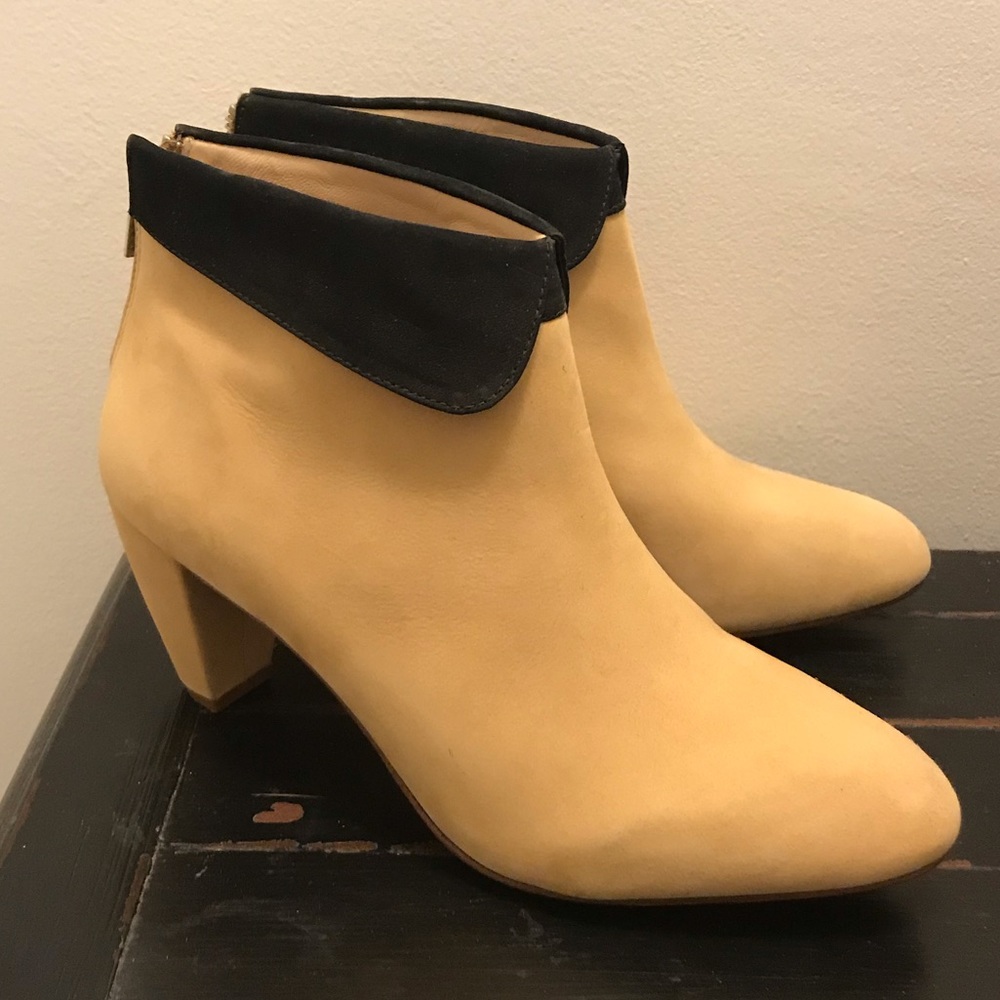 Loeffler Randall Nahla booties w/ Peter Pan collar